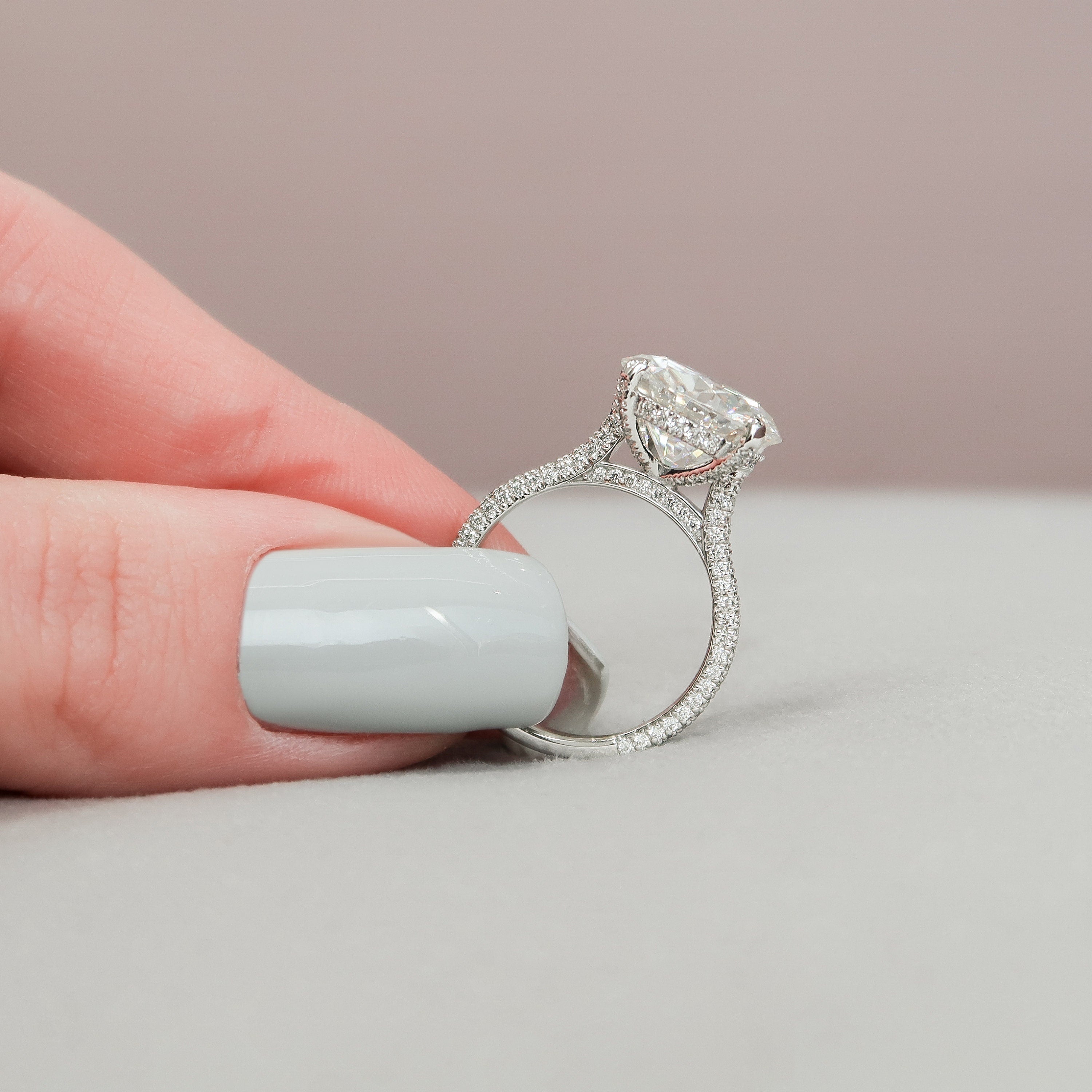 Round Moissanite Engagement Ring