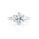 Round Cut Moissanite Engagement Ring