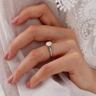 Round Cut Moissanite Engagement Ring