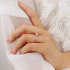 Round Cut Moissanite Engagement Ring