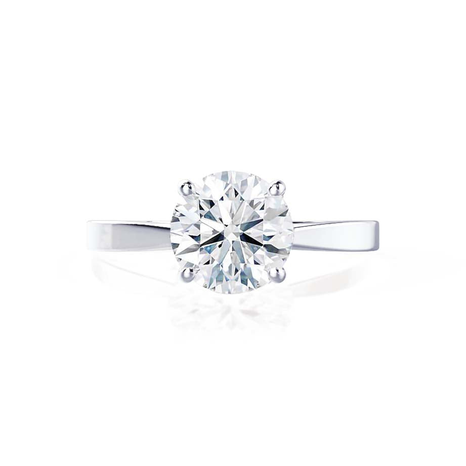 Round Cut Moissanite Ring