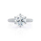Round Cut Moissanite Engagement Ring