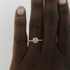Pave Moissanite Engagement Ring
