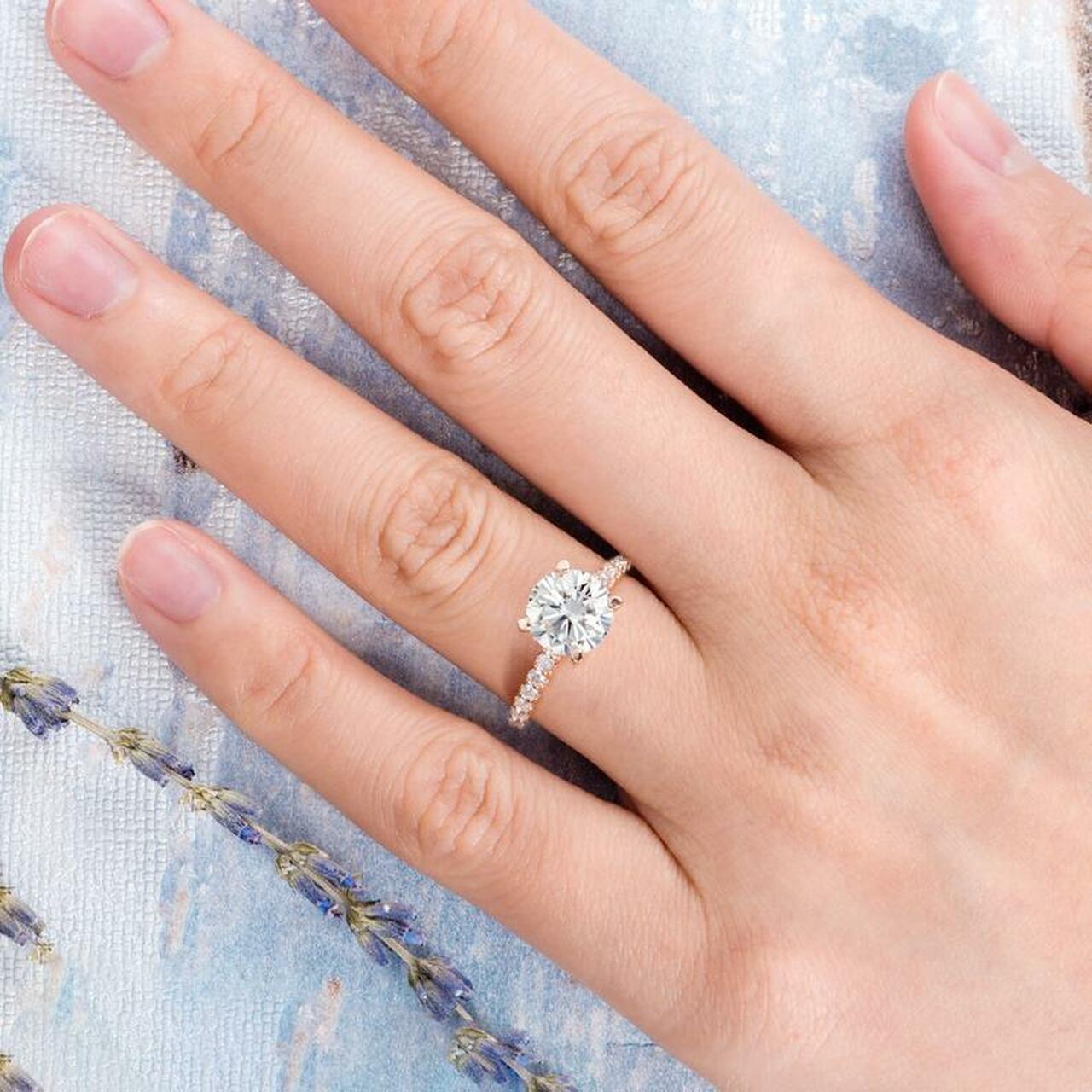 Moissanite Engagement Ring for Her