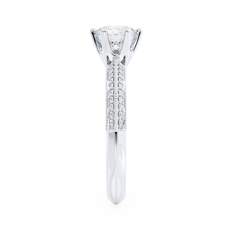 Round Moissanite Diamond Ring