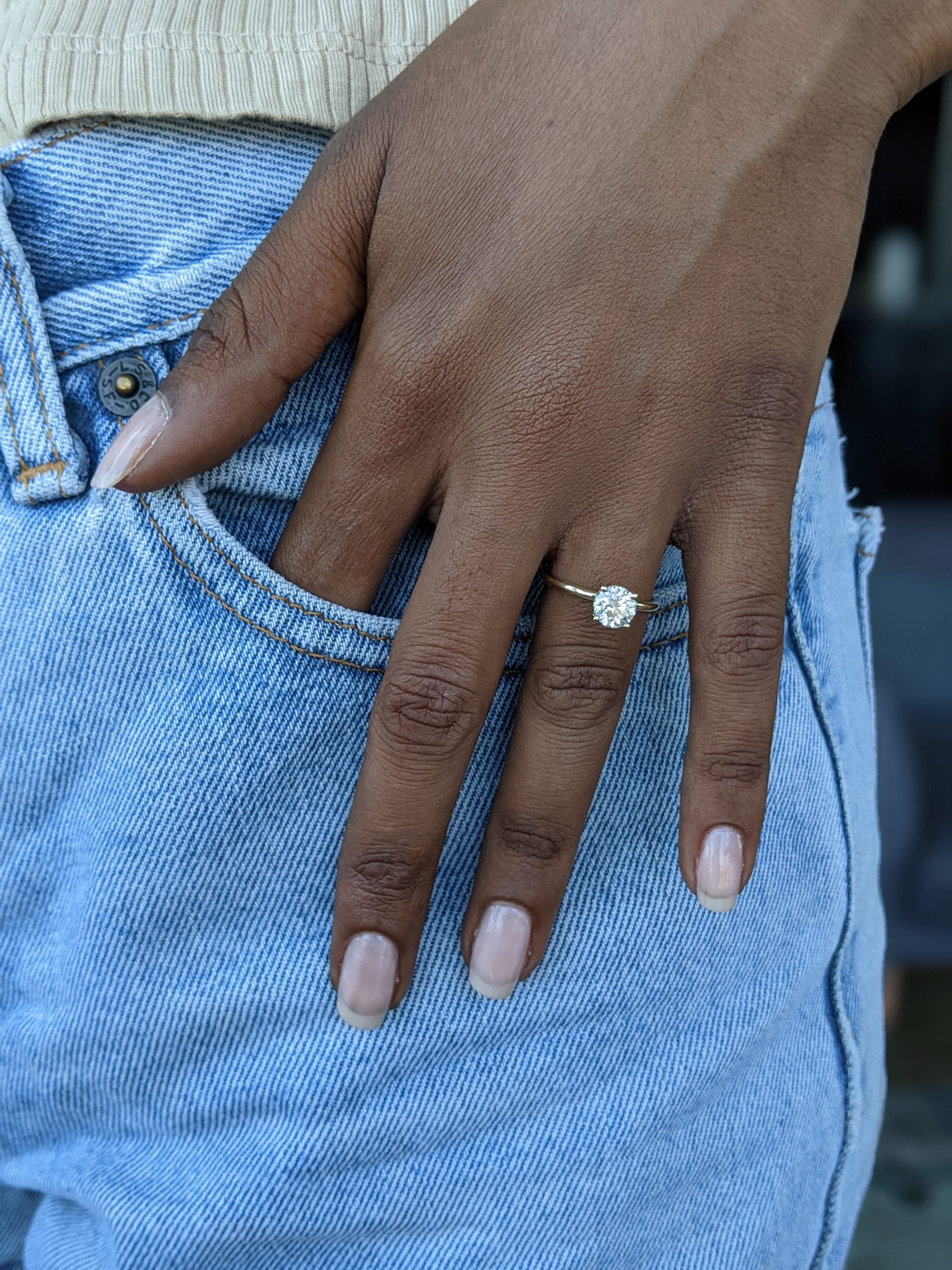 Solitaire Moissanite Ring