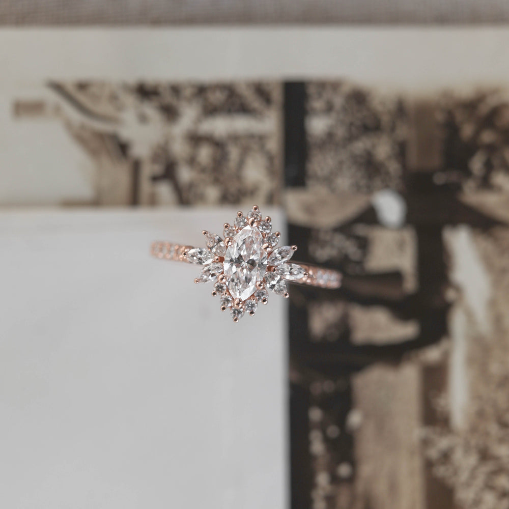 Unique Halo Engagement Ring