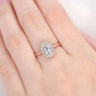 Halo Moissanite Engagement Ring