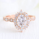 Tiara Halo Moissanite Ring