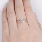 Floral Moissanite Engagement Ring
