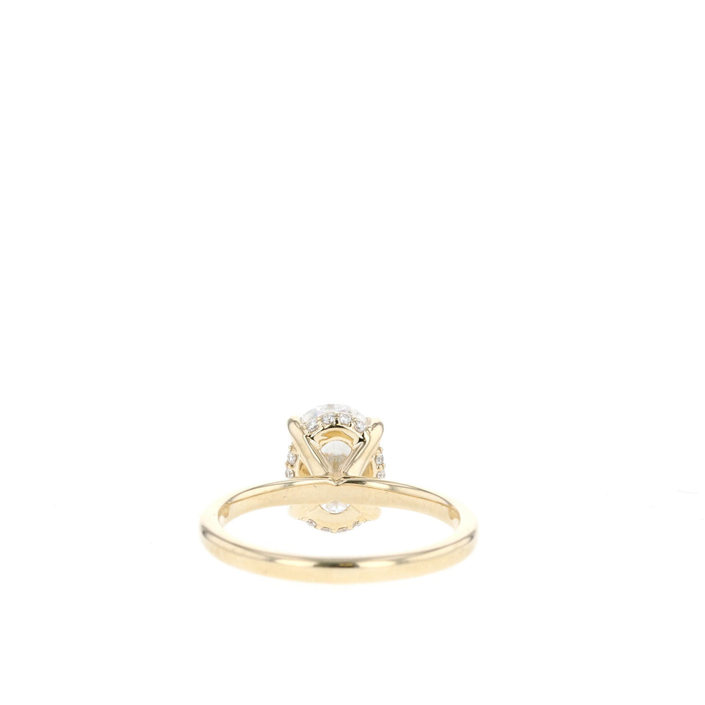 Oval Cut Hidden Halo Ring