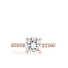 Round Cut Hidden Halo Ring