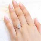 Halo Moissanite Engagement Ring
