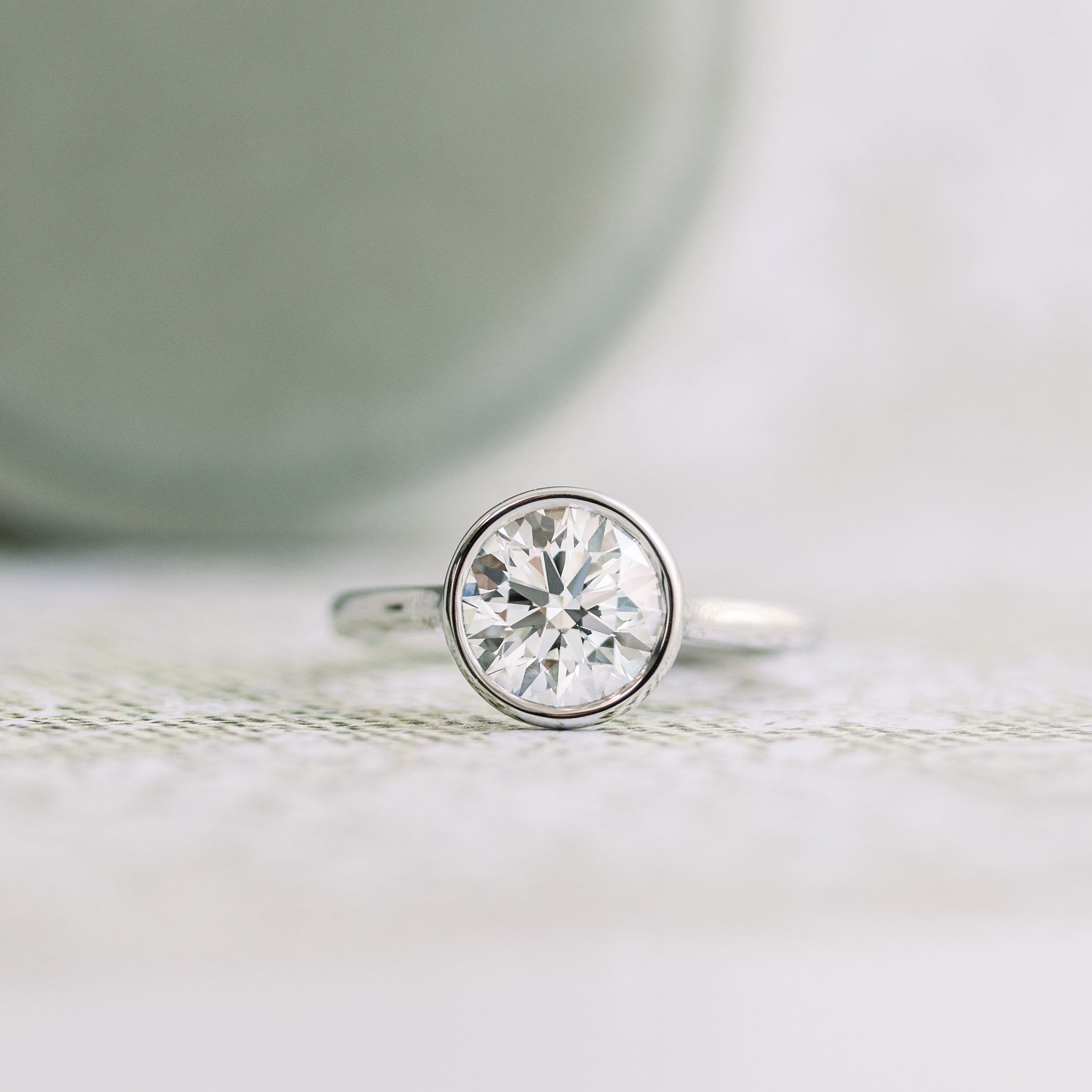 Bezel Solitaire Engagement Ring