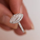 Halo Moissanite Engagement Ring