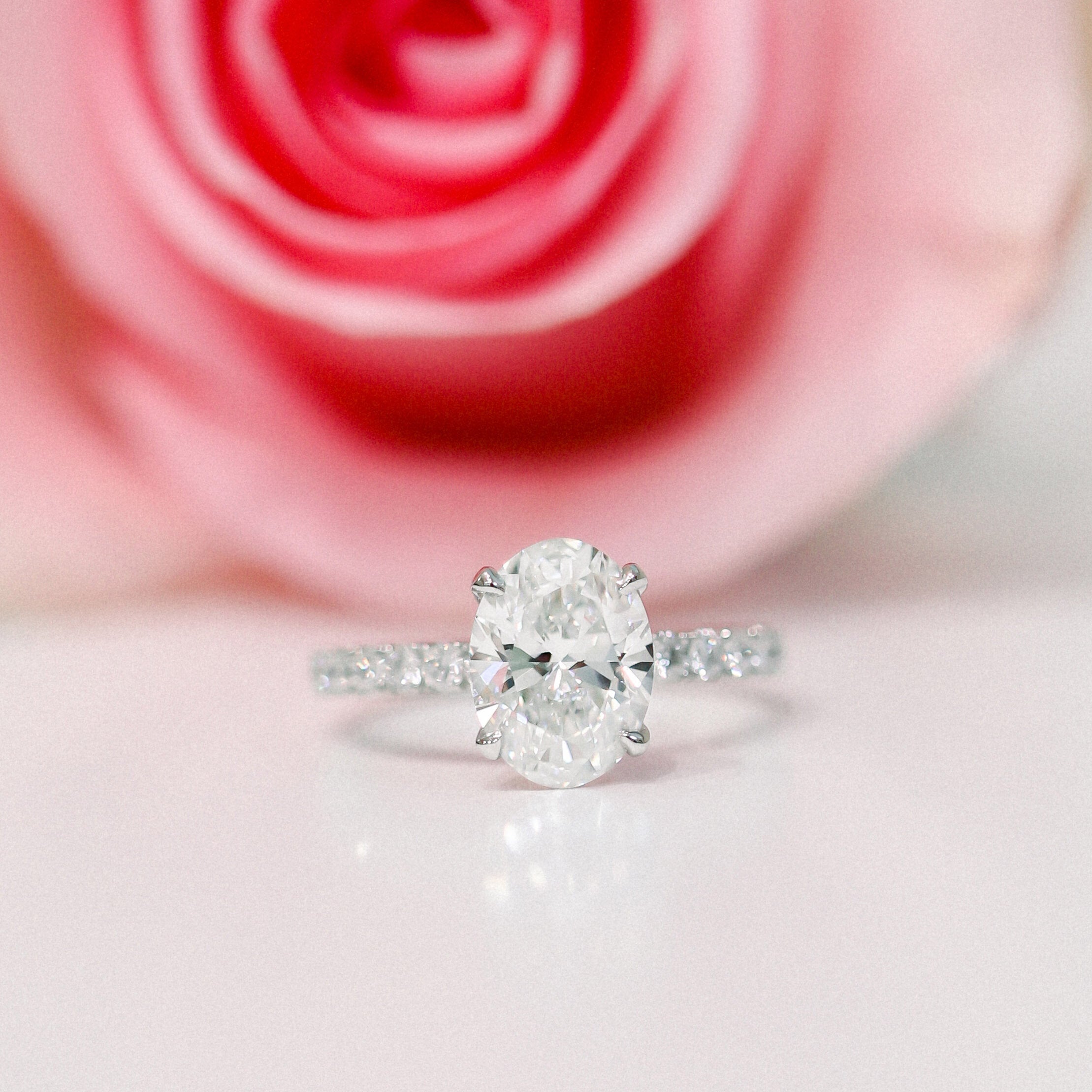 Classic Pave Moissanite Ring