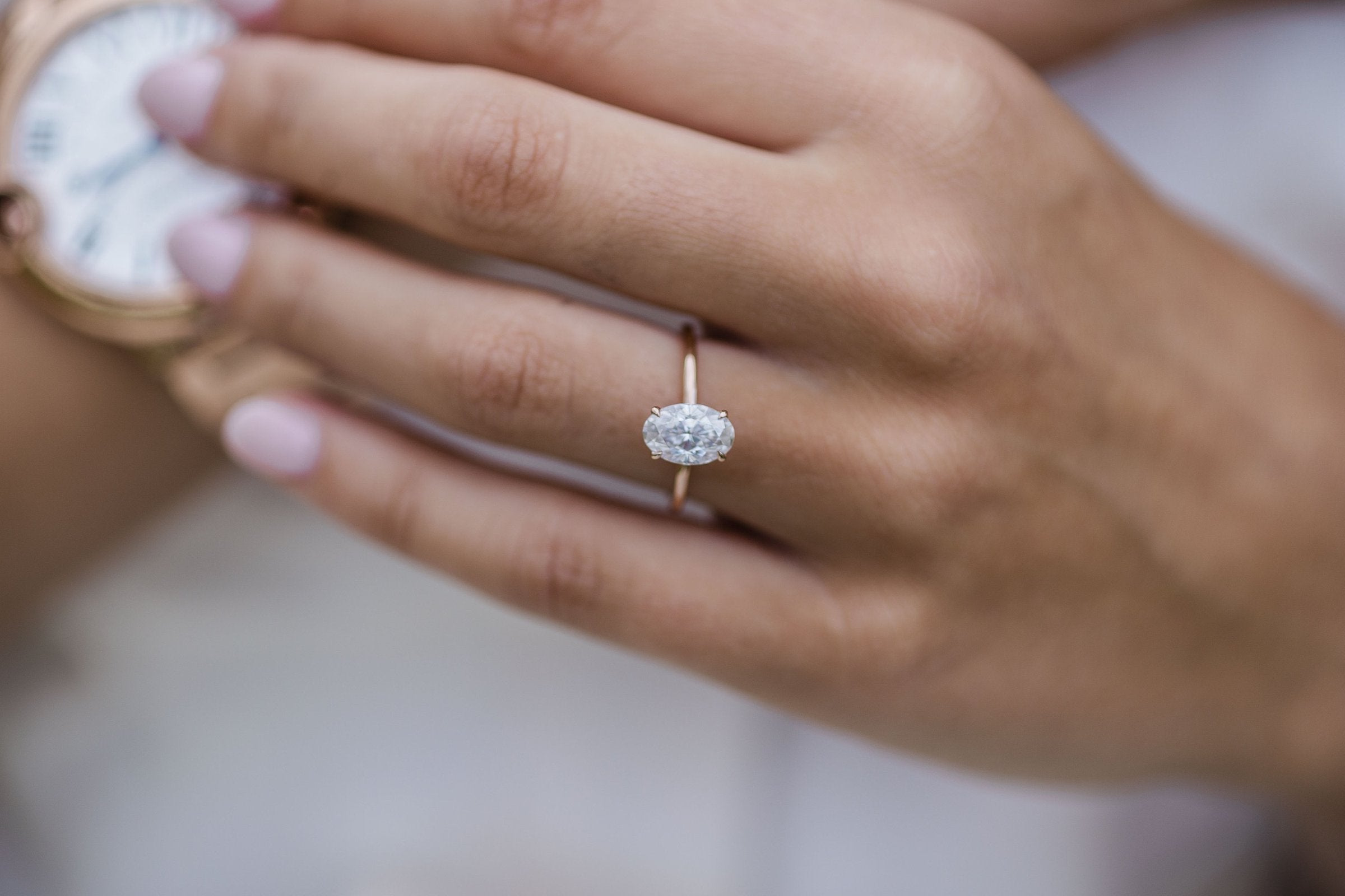 Rose Gold Moissanite Ring
