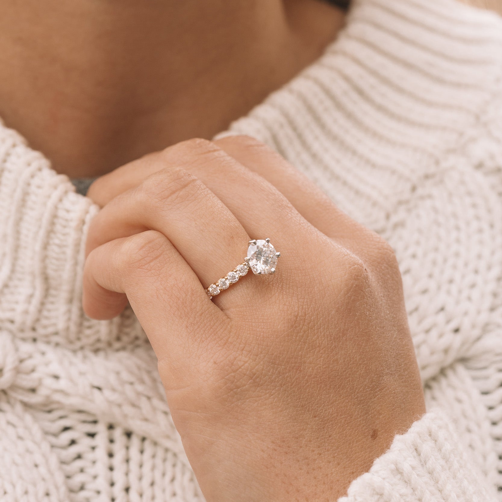 Six Prong Moissanite Ring