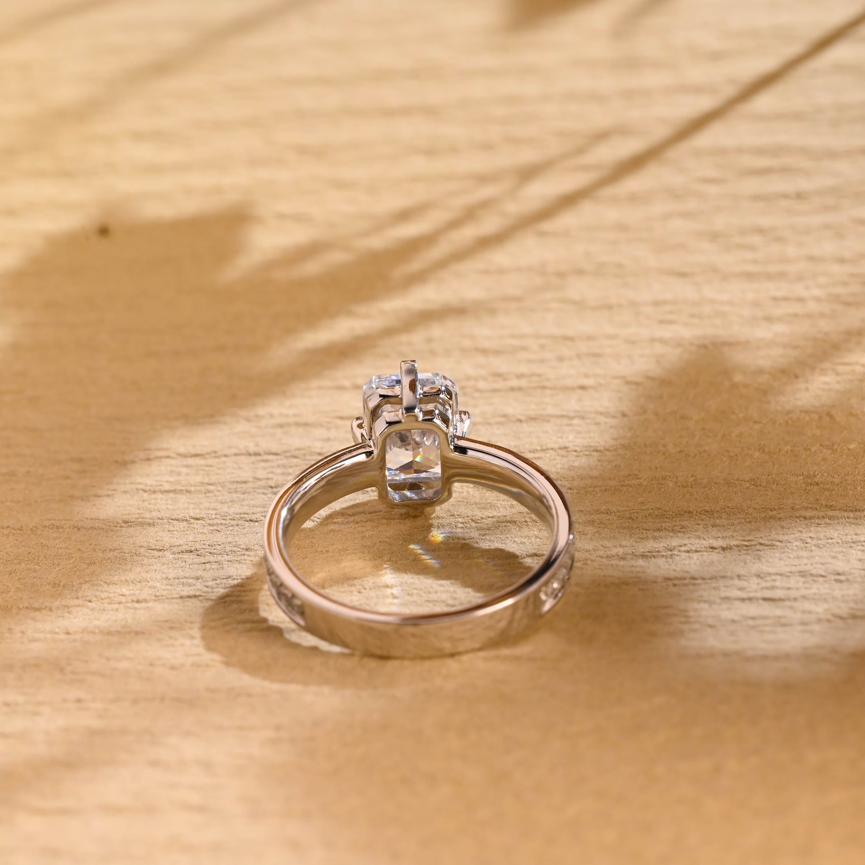 sustainable engagement rings USA moissanite pavé