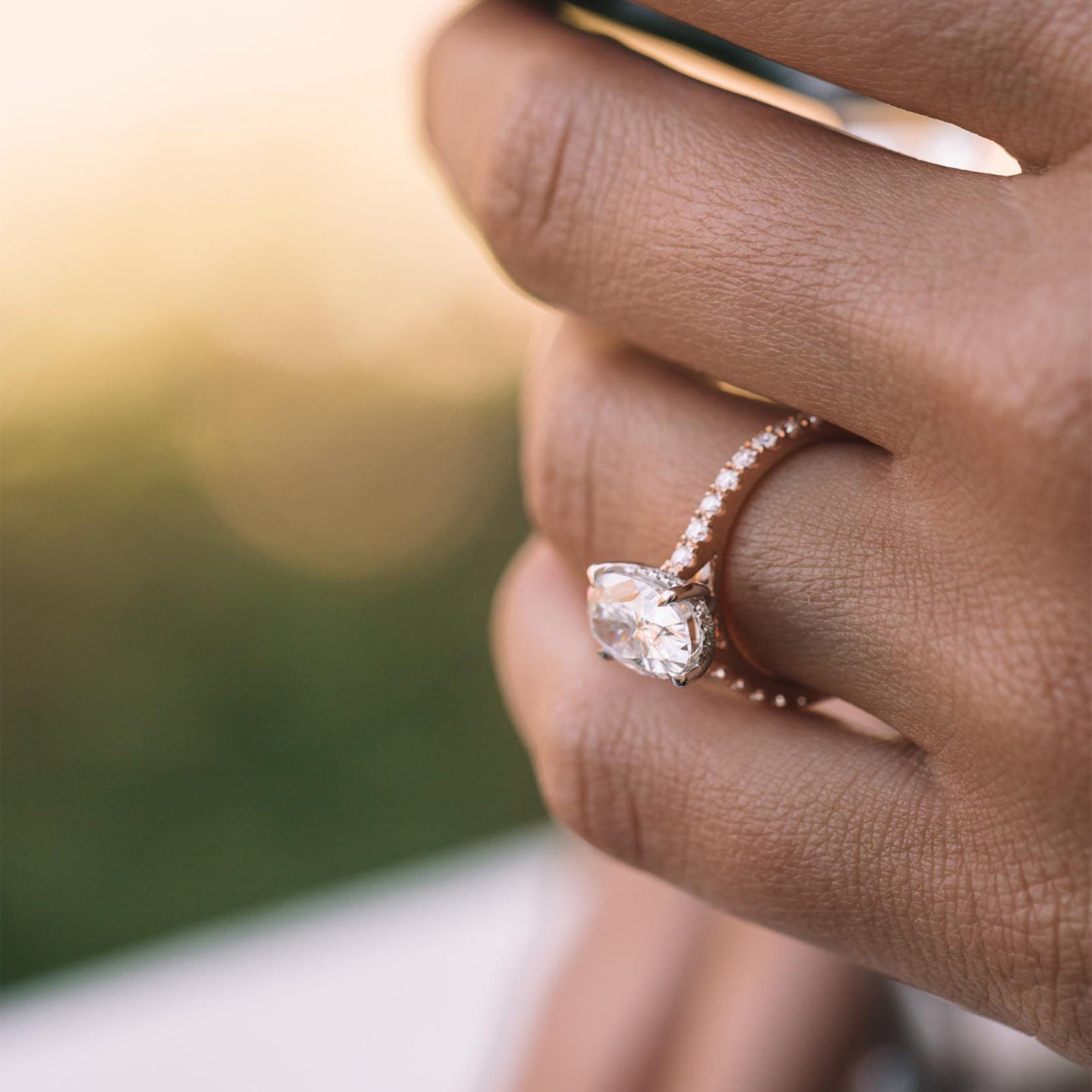 Oval Cut Moissanite Ring