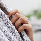 Pave Moissanite Engagement Ring