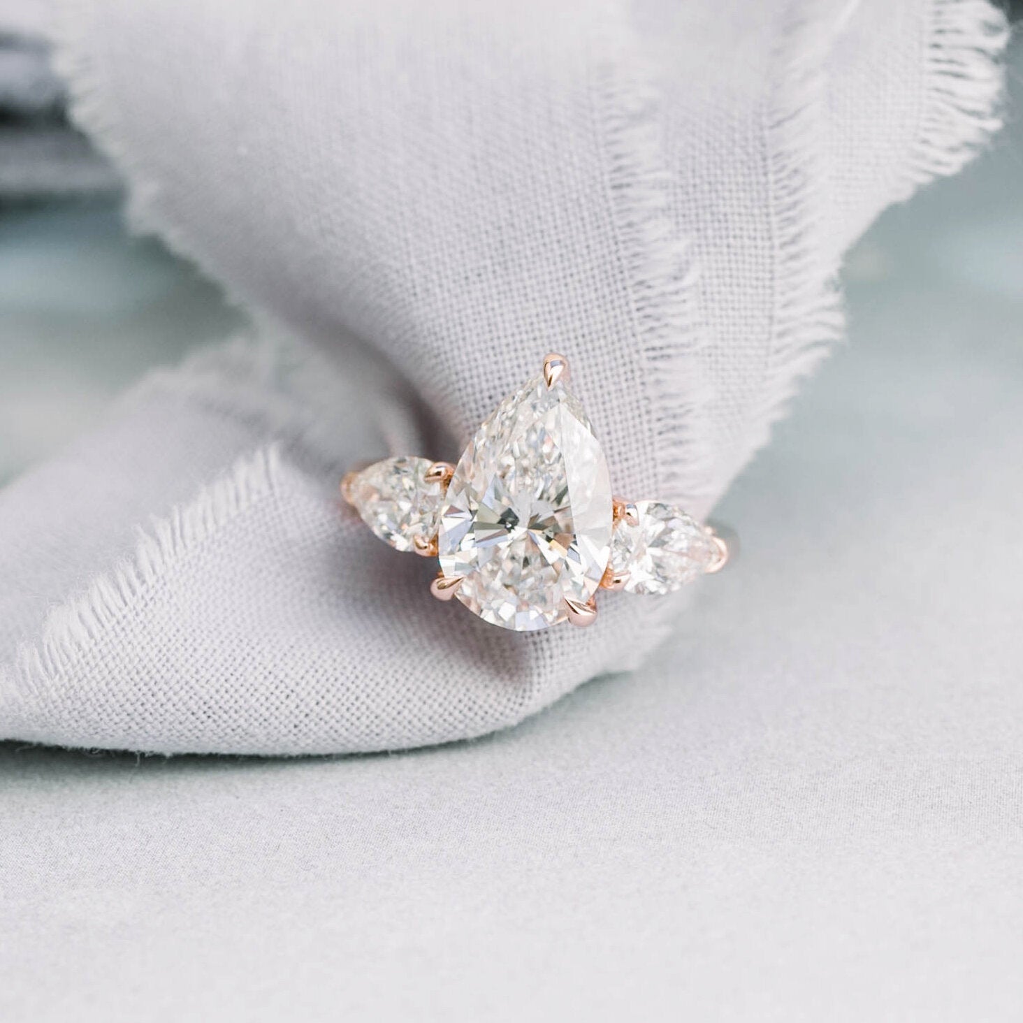 Three Stone Moissanite Ring