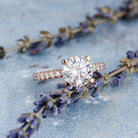 Pave Moissanite Engagement Ring