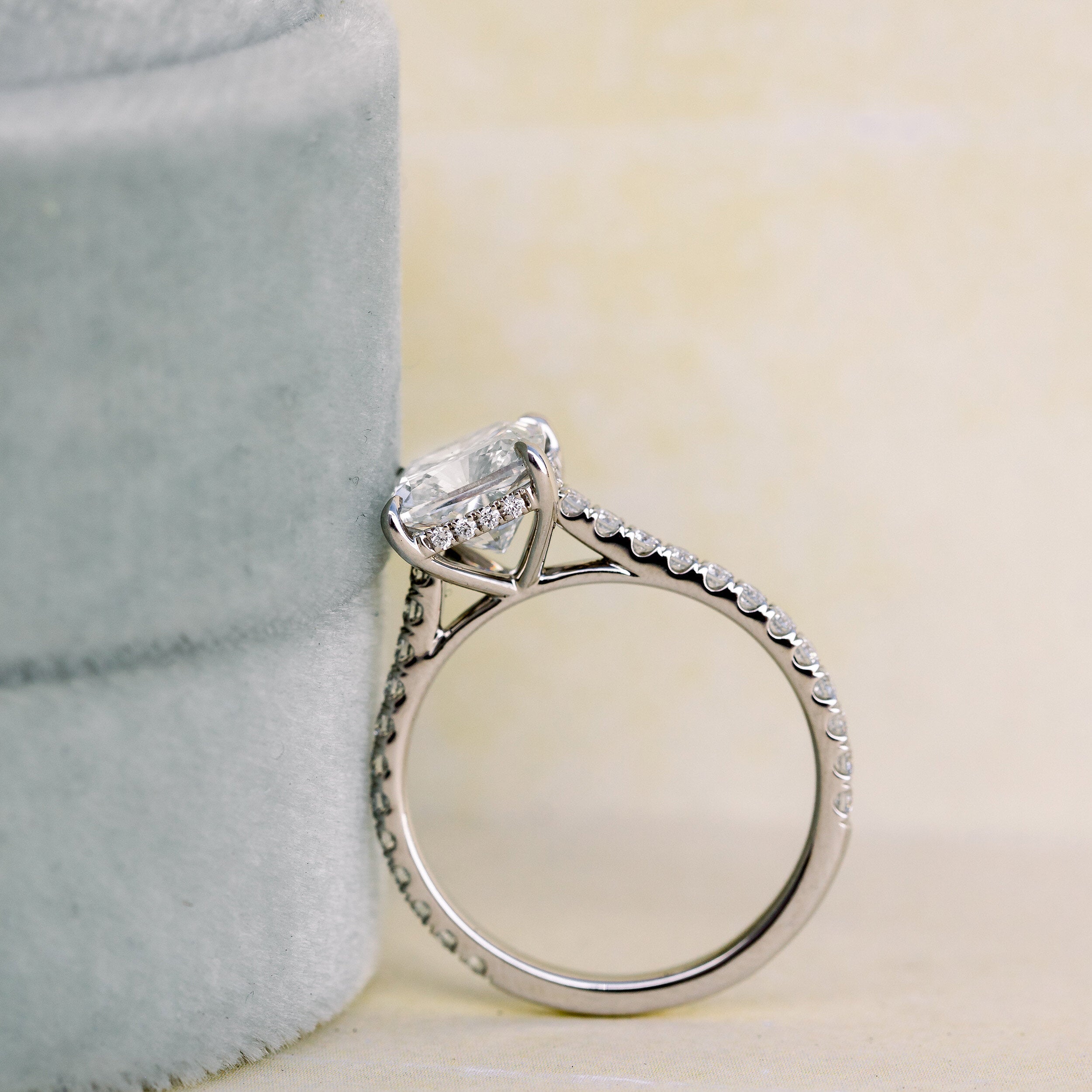 Cathedral Pave Engagement Ring