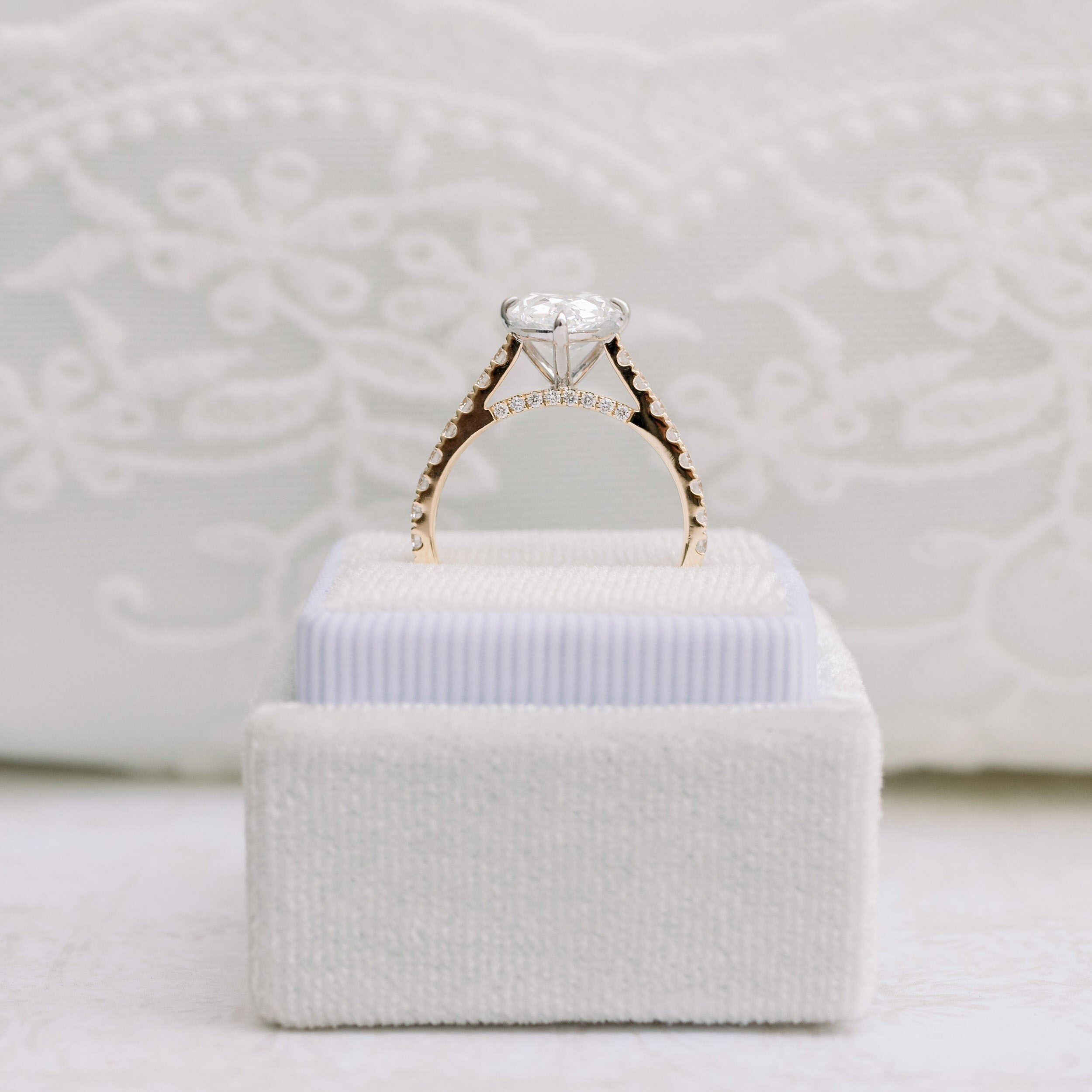 Cathedral Pave Engagement Ring