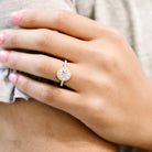 Pave Moissanite Engagement Ring