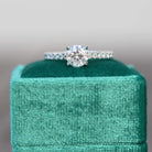 Pave Moissanite Engagement Ring