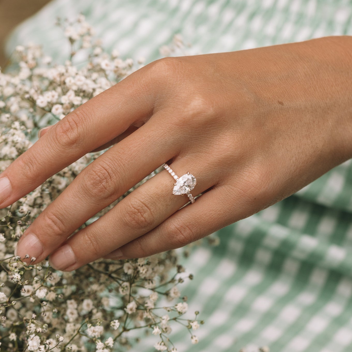 Hidden Halo Moissanite Ring