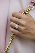 Hidden Halo Moissanite Ring