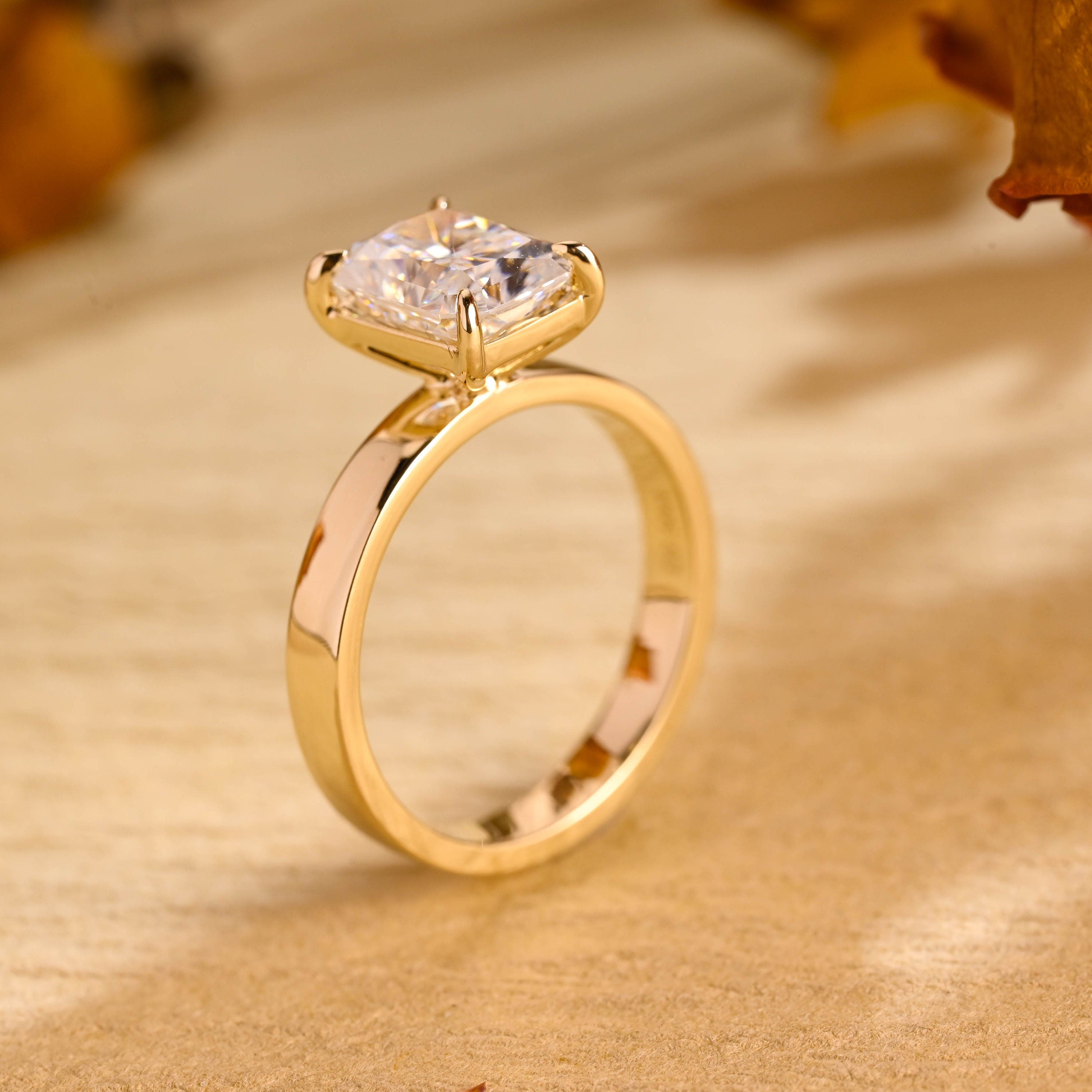 sustainable engagement rings moissanite USA