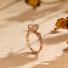 Buy Round Brilliant Twig Style Moissanite Ring