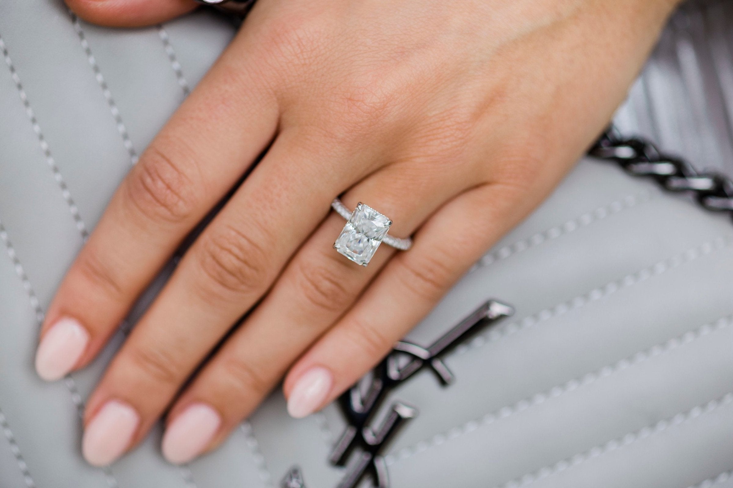 Hidden Halo Moissanite Ring