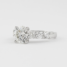 Pave Moissanite Engagement Ring