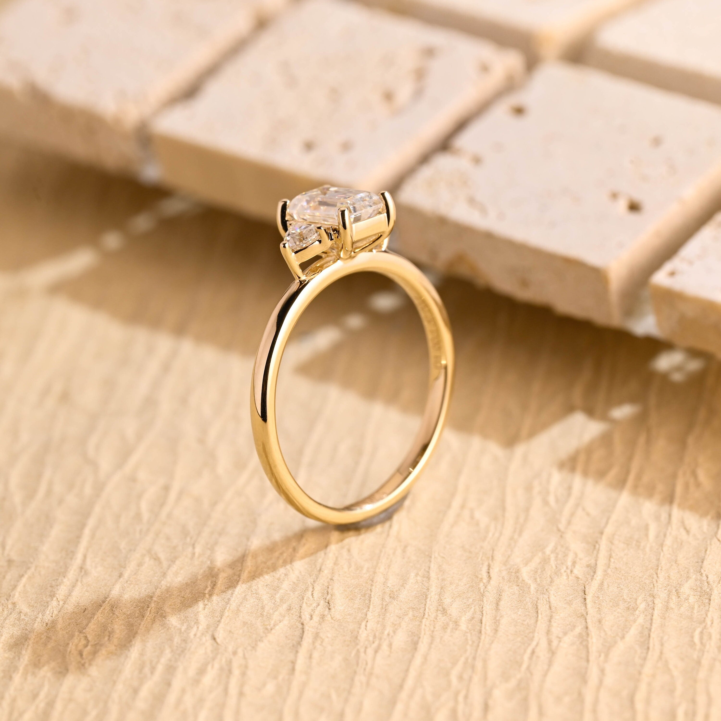 Best Emerald Cut Moissanite Ring USA