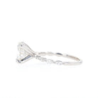 1.70CT Oval Pave Moissanite Diamond Four Prong Engagement Ring In 18K Solid Gold