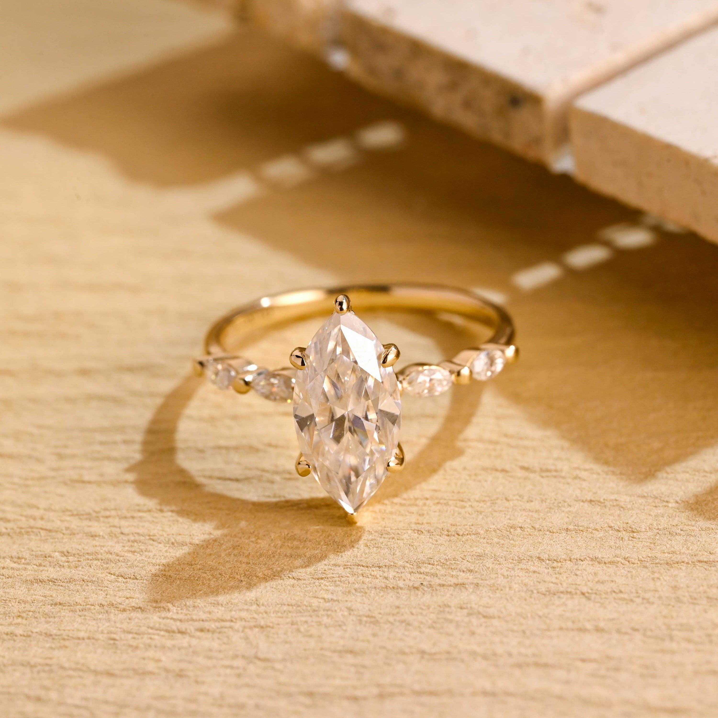 Hidden Halo Engagement Ring