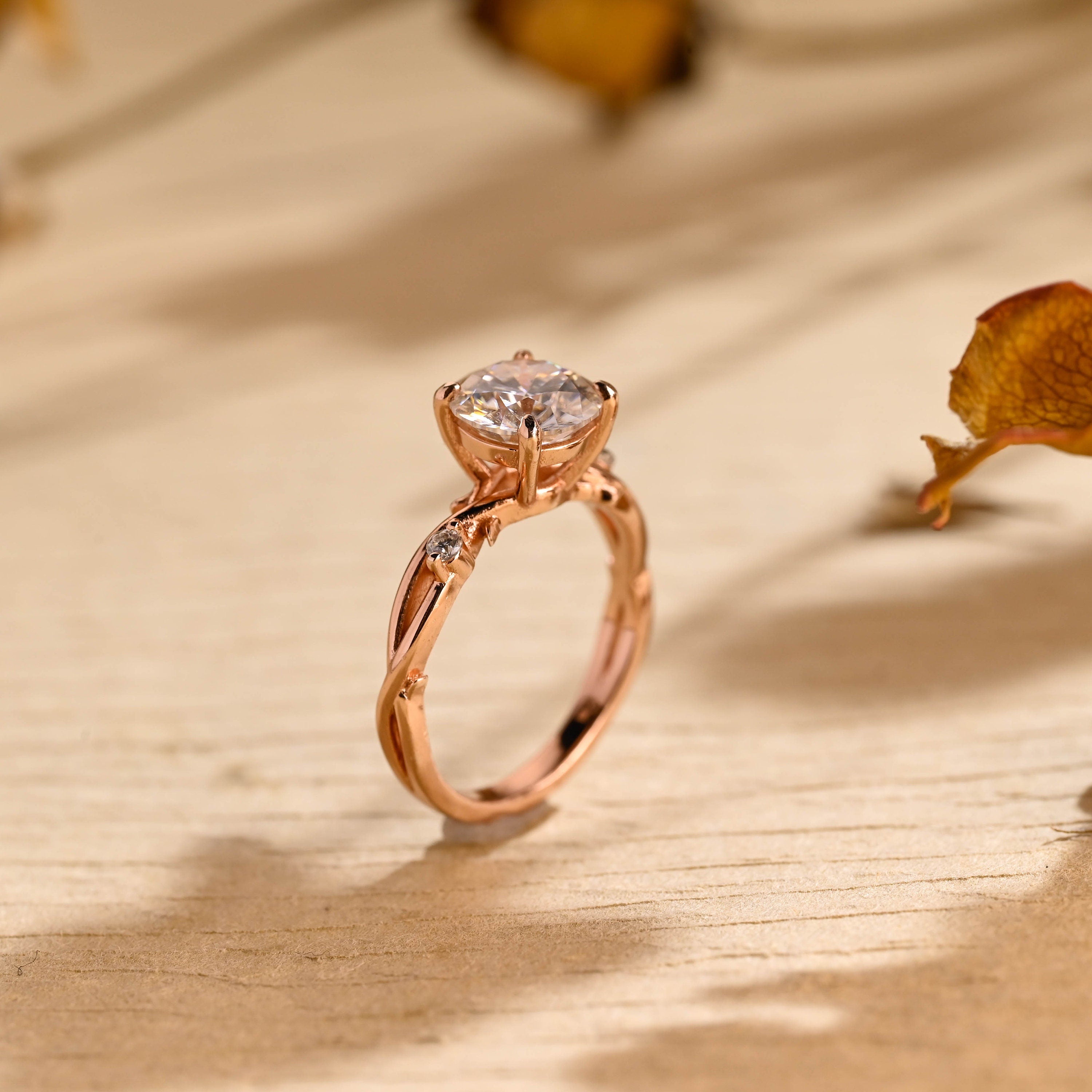 White Gold Moissanite Ring