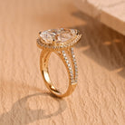 affordable luxury pear halo engagement ring