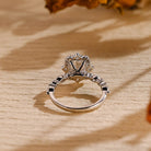 radiant cut cluster engagement ring