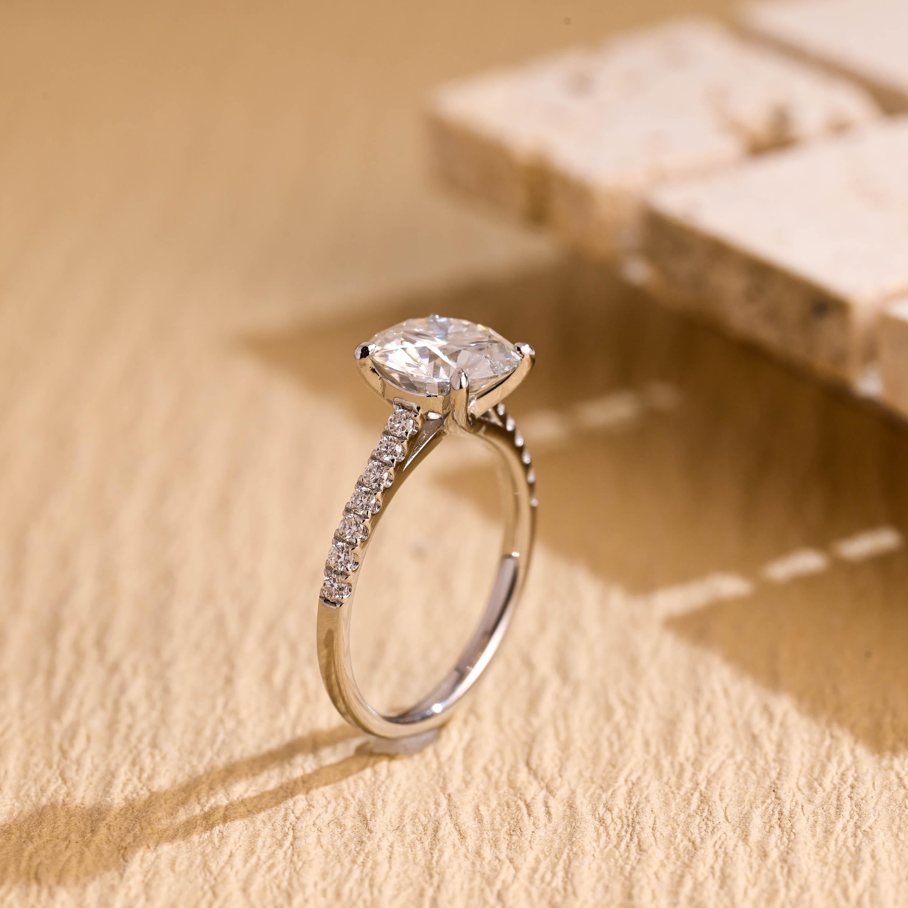 Affordable Moissanite Engagement Ring