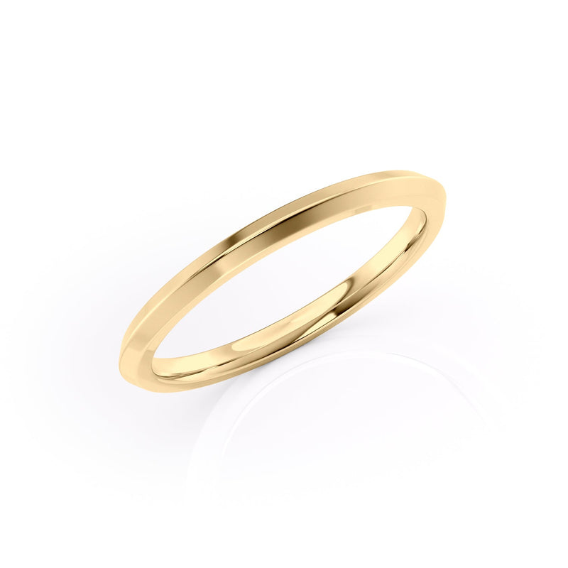 Thin Gold Wedding Band
Solitaire Matching Band
Simple Wedding Ring