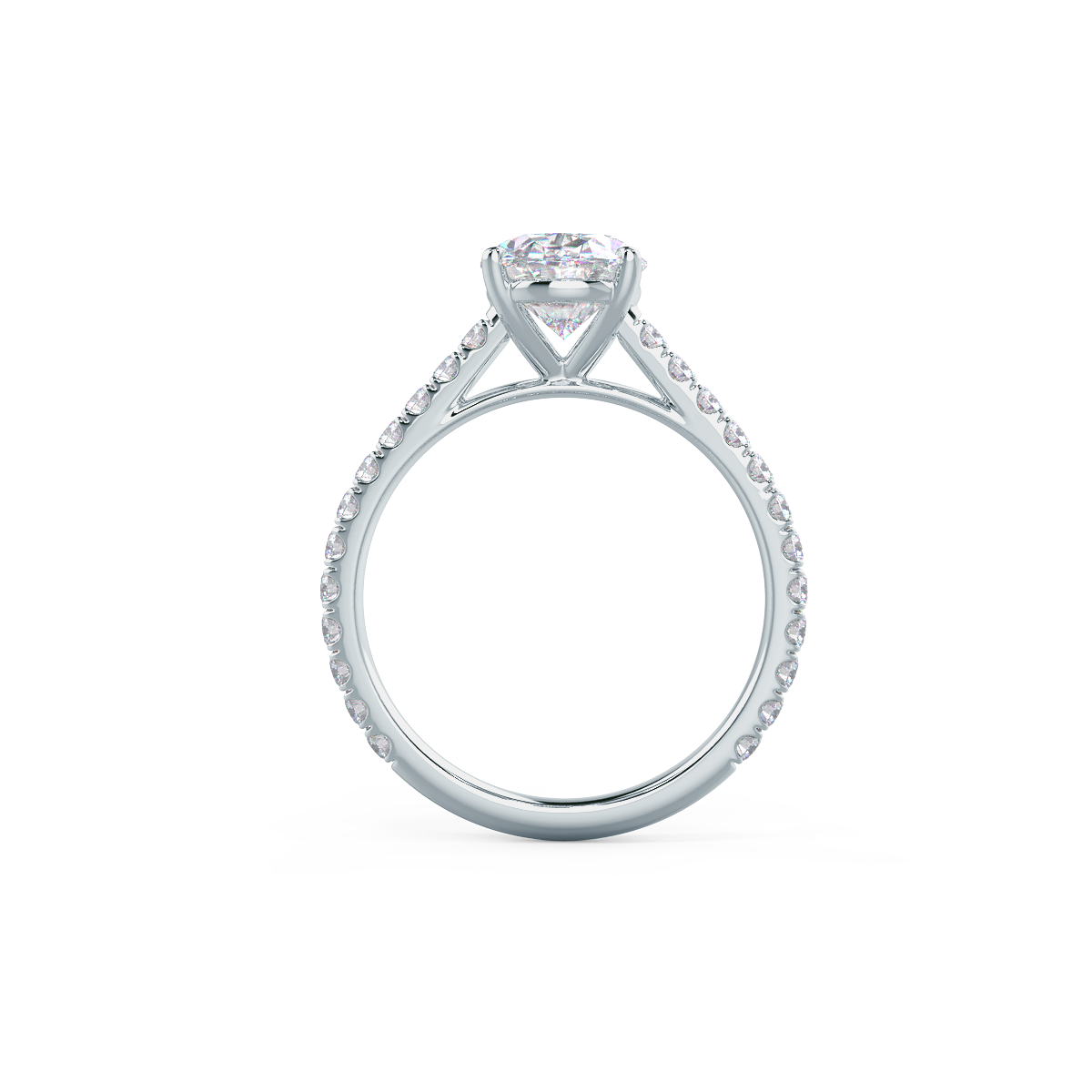 Oval Diamond Alternative Ring