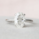 Hidden Halo Oval Ring