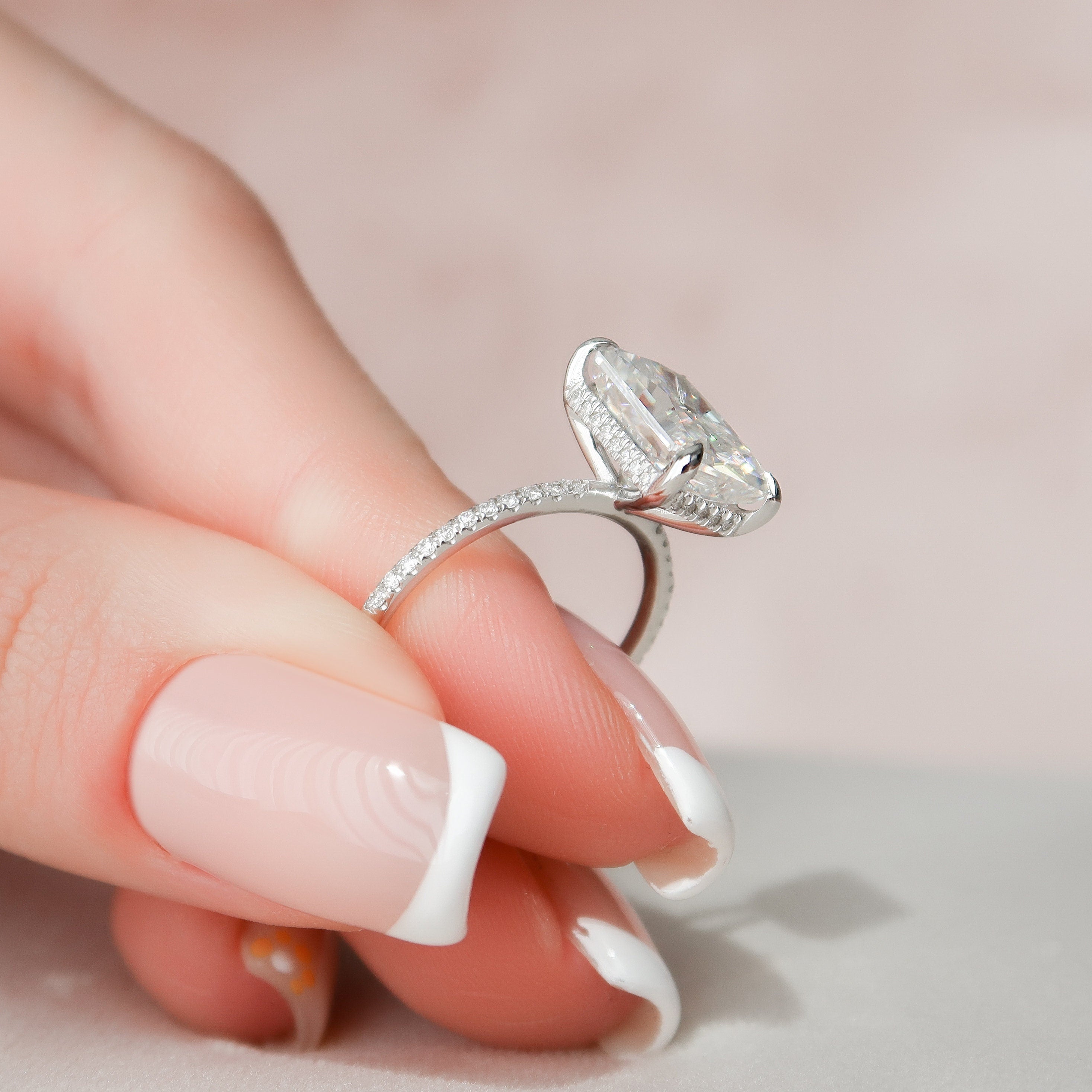 Radiant Cut Diamond Alternative Ring