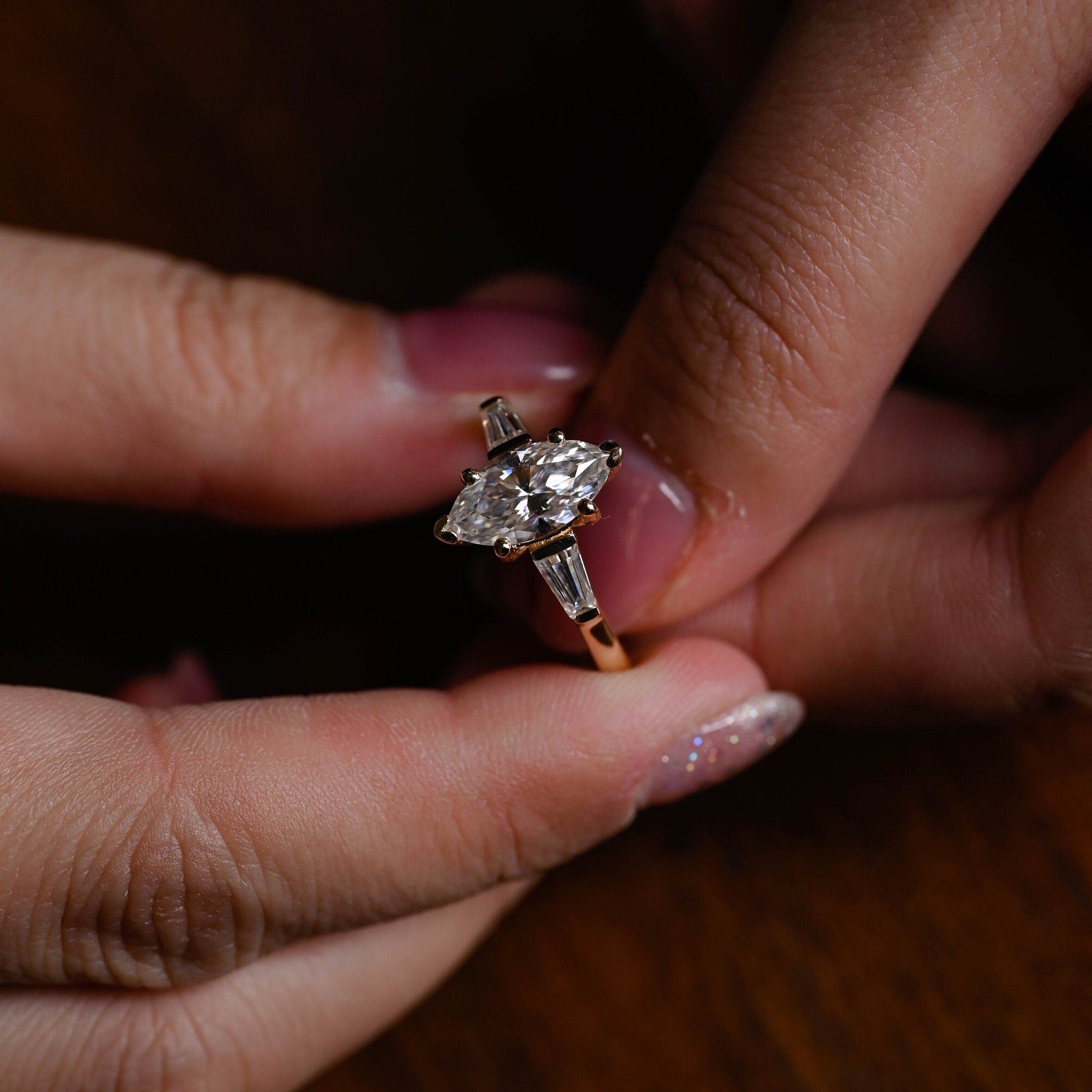 Luxury Moissanite Engagement Ring