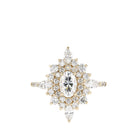 Modern Oval Cluster Ring